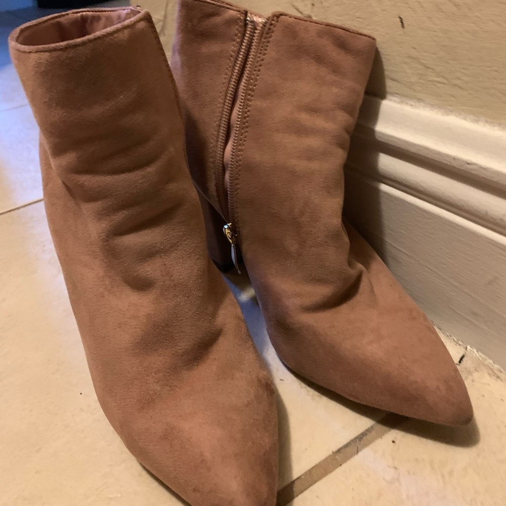 Pink Suede booties